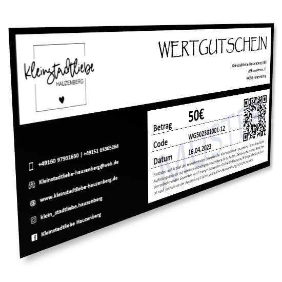 Wertgutschein - Mailversand